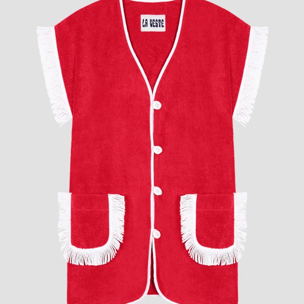 La Veste Red Fringe Dress